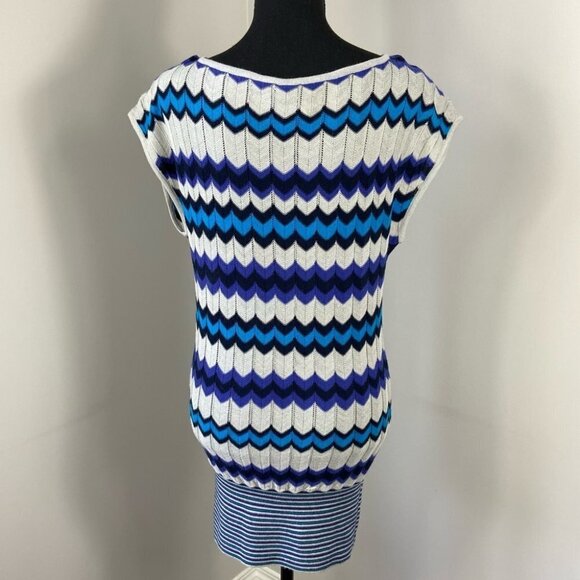 FREE PEOPLE Chevron Stripe Pointelle Knit Dress - Picture 2 of 15